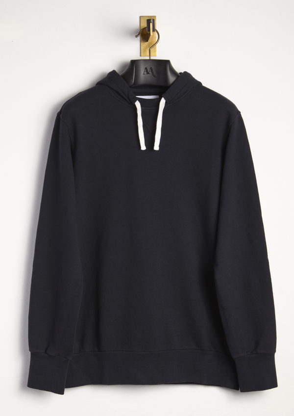 AAGAVE-Still-Cuff-Blue-Cotton-Hoodie