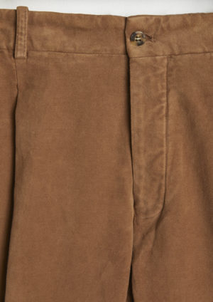 AANTIOCO-Brown-Cotton-Trousers-Botton
