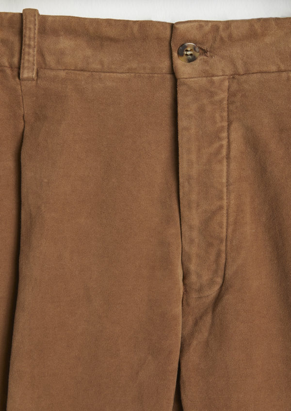 AANTIOCO-Brown-Cotton-Trousers-Botton