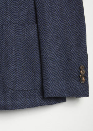 AARADEO-Detail-Bottons-Cuff-DoubleBreasted-Herringbone-Wool-Jacket