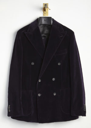 AARADEO-DoubleBreasted-Velvet-Still-Purple-Jacket