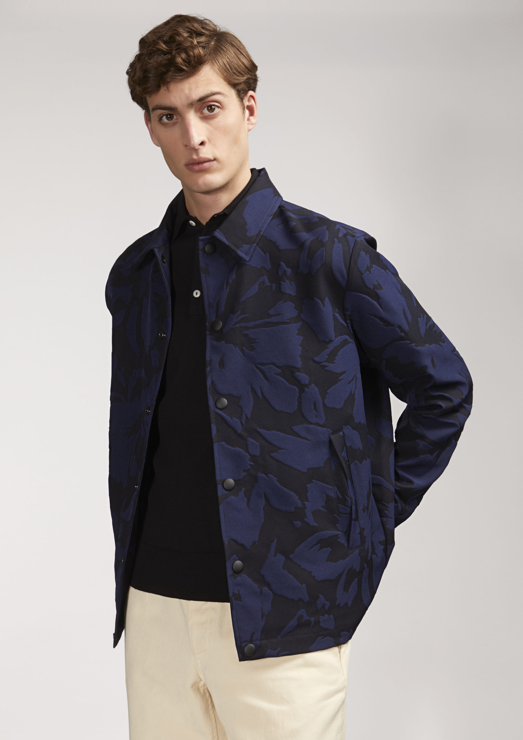 AAMARONEJ-3d-printed-flower-motif-windbreaker-elastic-trim-cuff-model