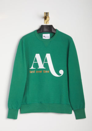 AAMERICANLOGO-AA-logo-crewneck-sweatshirt-cotton-stilllife-green