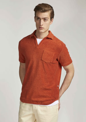 AATTILIOJ900183-cotton-terry-poloshirt-orange-collar-springsummer2020-doppiaa